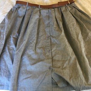 Chambray Denim Skirt